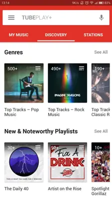 Tuber Music android App screenshot 1